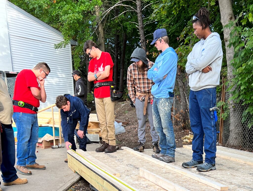 students working