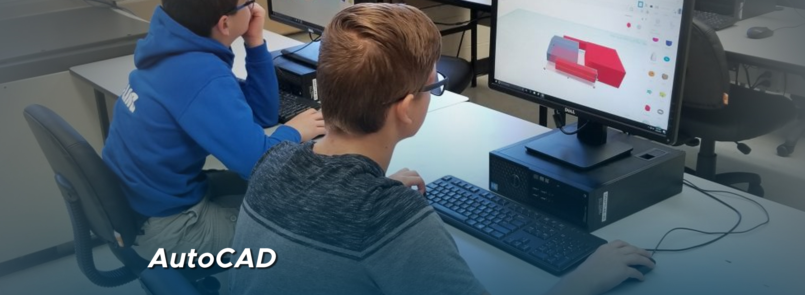 student at computer